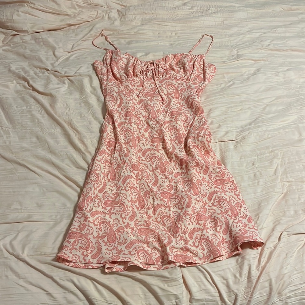 Paisley pink pattern dress